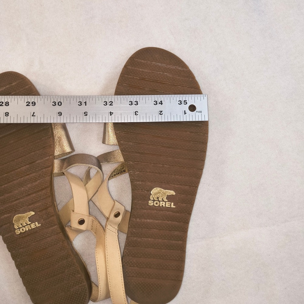Sorel Gold Metallic Strappy Gladiator Sandals Women’s Size 9 - Picture 6 of 6